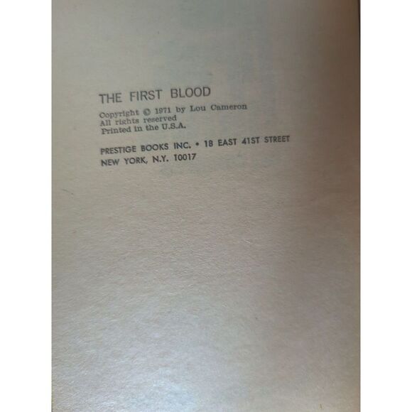 THE FIRST BLOOD by Lou Cameron WW2 Military Fiction 1971 Vintage Paperback - Picture 4 of 4